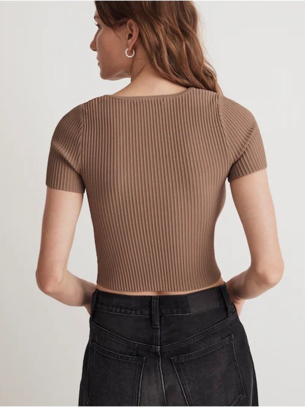 Madewell Ottoman Crop Sweater Tee